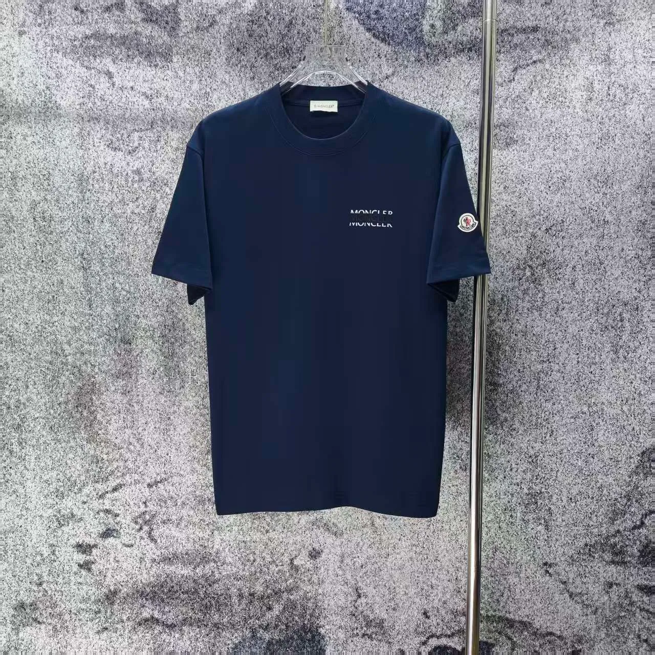MONCLE* 2026 New Arrival logo t Same Style Size S M L XL XXL Black White Navy Blue